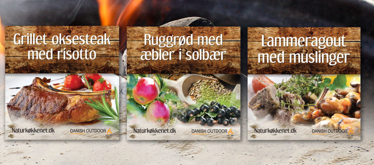 Naturkøkkenet og Danish Outdoor-eventskilte