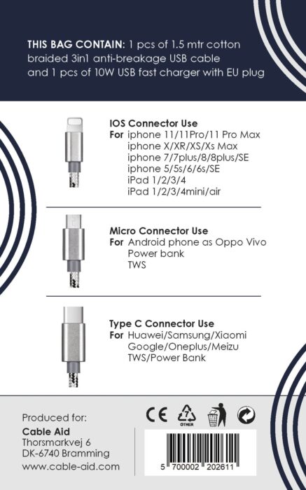 Cable Aid er et nyt mobilladekable koncept