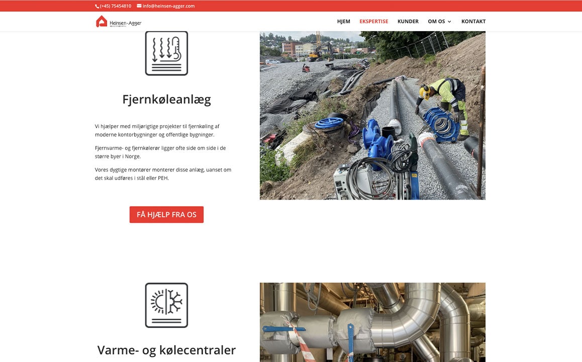 Heinsen -Agger ny hjemmeside og redesign Linda kongerslev